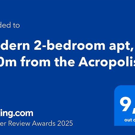 Modern 2-Bedroom Apt, 200M From The Acropolis Athén Kültér fotó